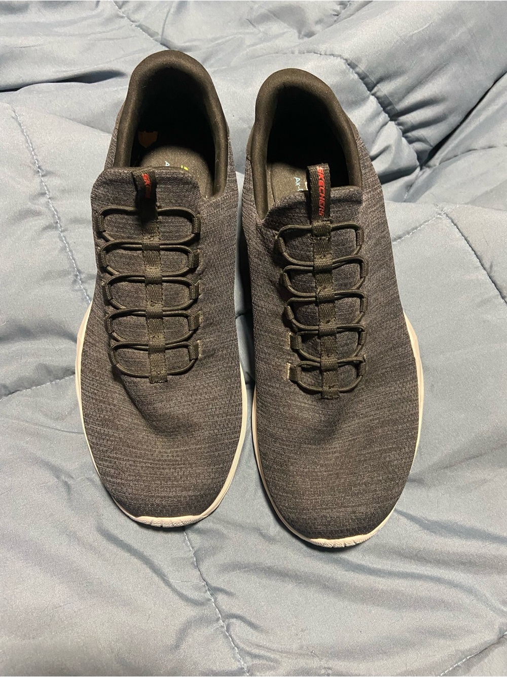 Skechers Men's Slip-On Casual Sneakers in Dark Gray